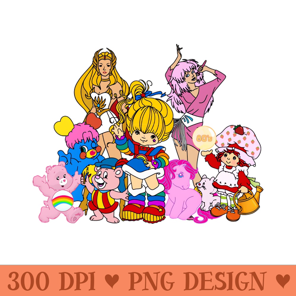 80s Cartoons Retro - Digital PNG Art - Good Value