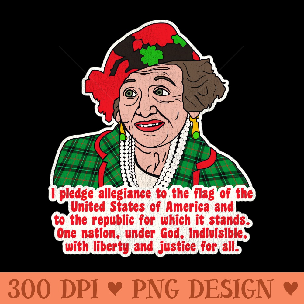 Pledge of Allegiance - Aunt Bethany Christmas Vacation Quote - PNG File Download - Customer Support