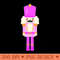 Pink On Pink Christmas Nutcracker Toy Soldier Graphic Art - PNG Image Downloads - Customer Support