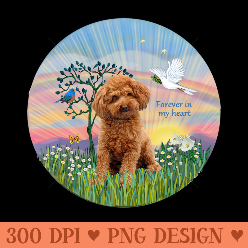 An Apricot Toy Poodle in heaven's Clouds - PNG File Download - Popularity