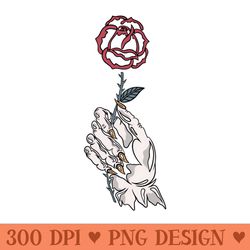 rose and hand - instant png download