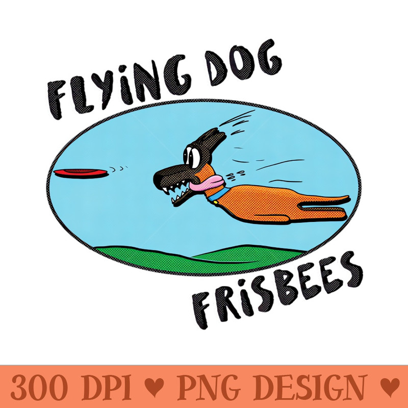 Flying Dog Frisbees - PNG Download Bundle - Professional Design