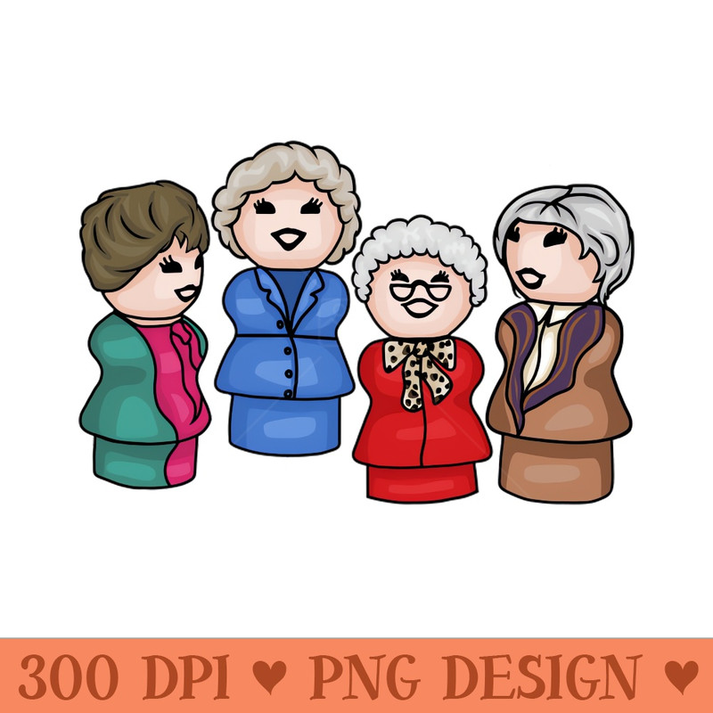The Little Golden Girls - PNG File Download - Unique