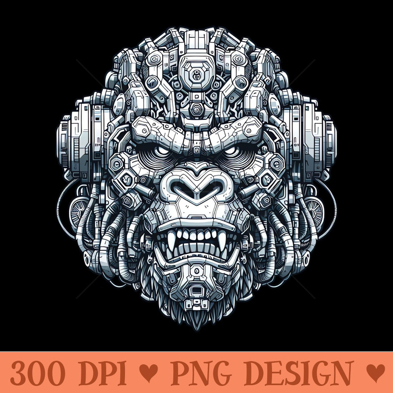 Mecha Apes S01 D17 - PNG Printables - Unique