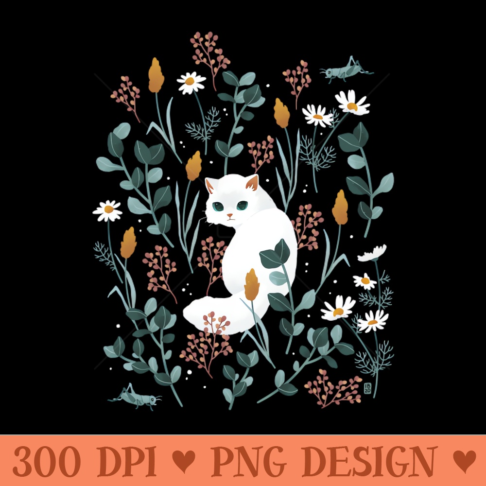 Cat in the meadow - PNG Artwork - Convenience