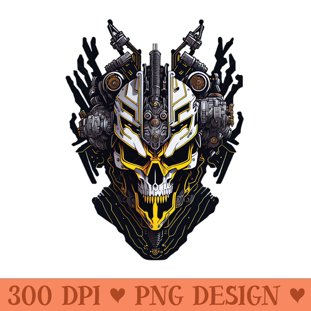 Mecha Skull S02 D49 - Digital PNG Graphics - Convenience