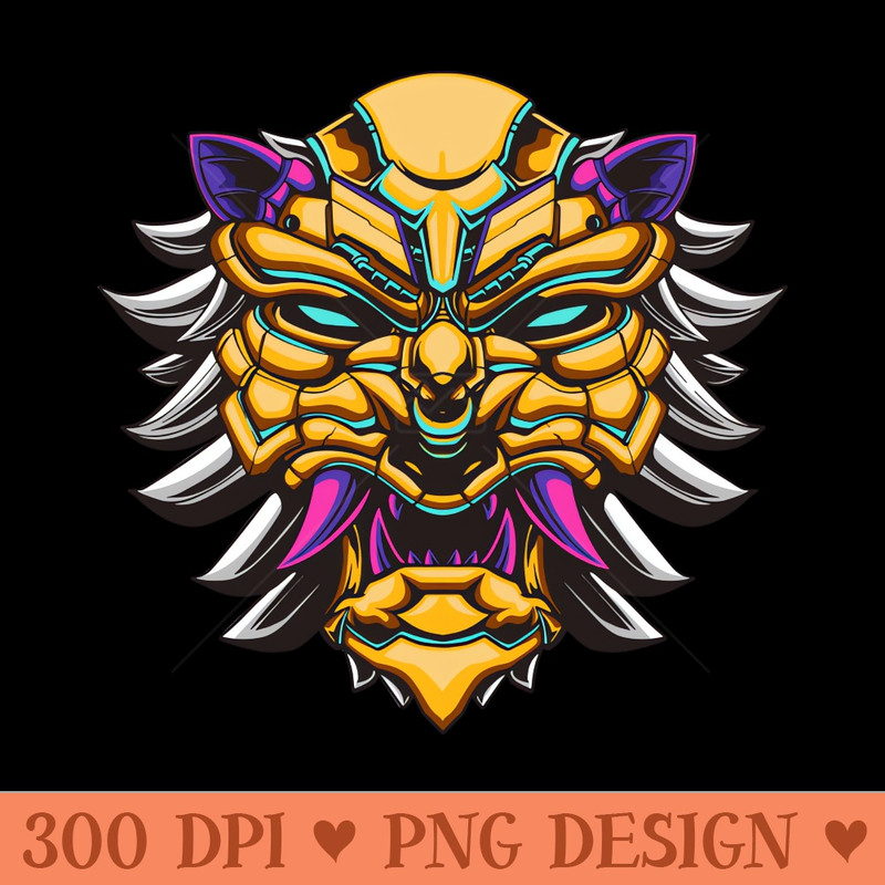 mecha tiger robot mask illustration - PNG Download Collection - Variety