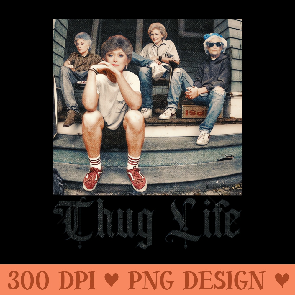 GOLDEN THUG LIFE BLAK - Instant PNG Download - Latest Updates