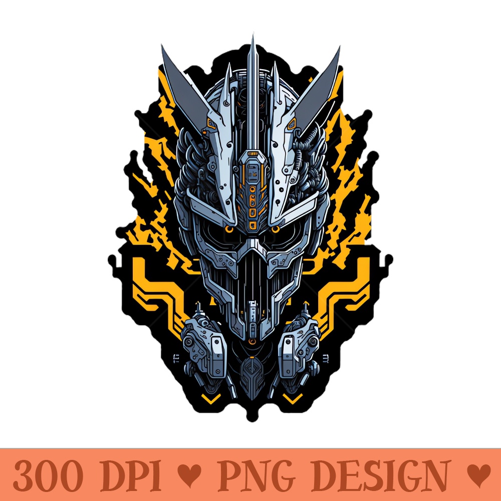 Mecha Skull S03 D62 - Instant PNG Download - Unique