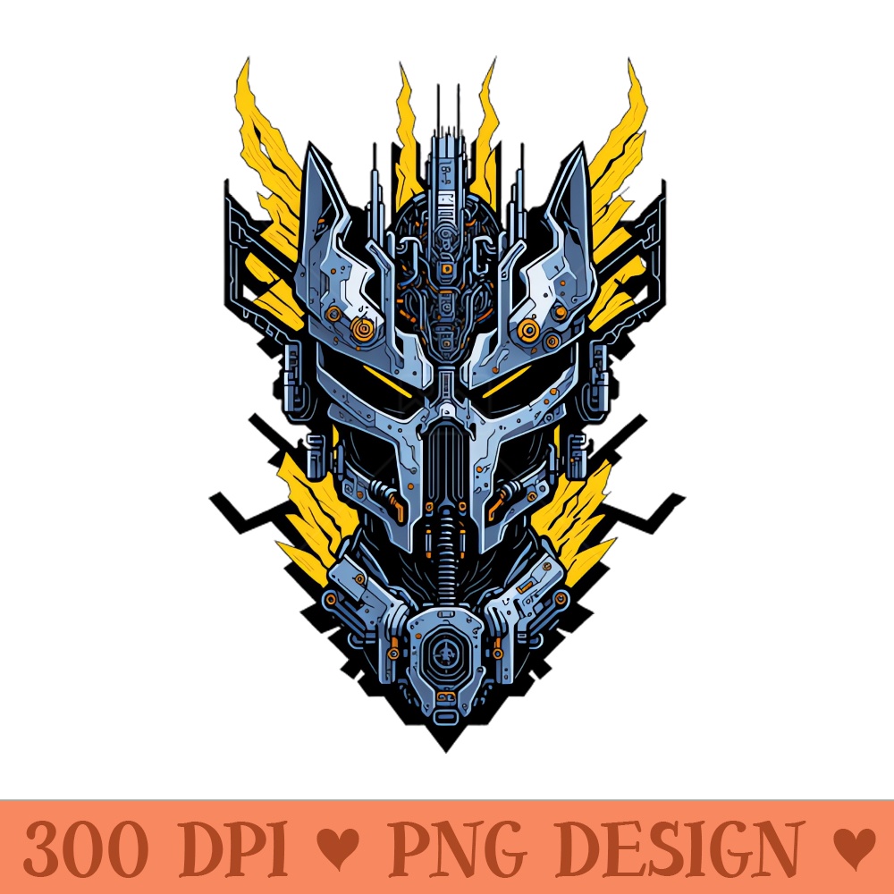 Mecha Skull S03 D30 - Vector PNG Download - Professional Design