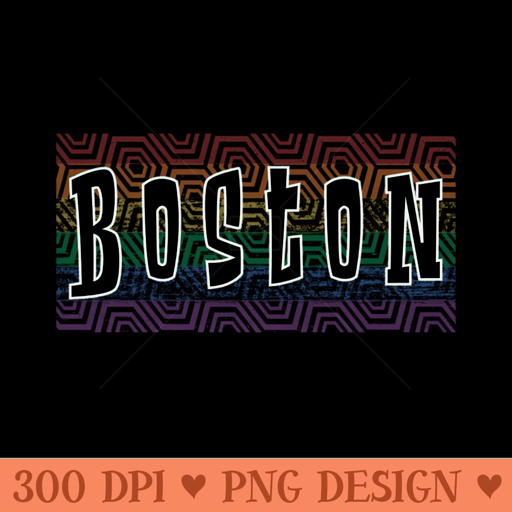 LGBTQ PATTERN AMERICA BOSTON - PNG Downloadable Art - Popularity