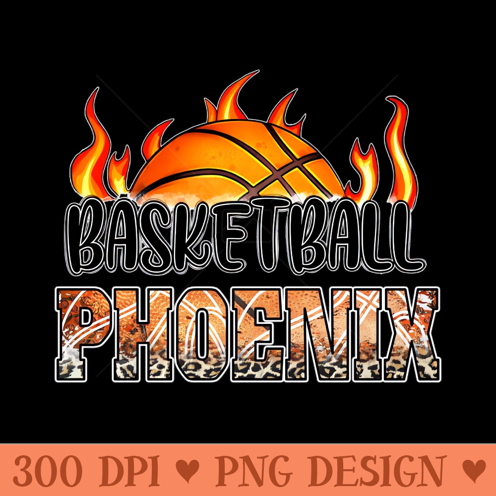 Classic Basketball Design Phoenix Personalized Proud Name - Digital PNG Art - Convenience