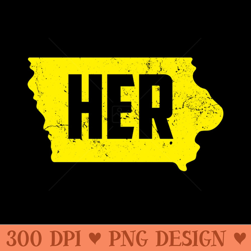 Iowa Her Map - Digital PNG Download - Good Value