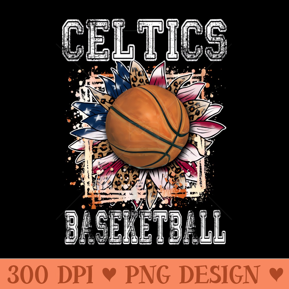 American Flag Personalized Celtics Proud Name Basketball - PNG Design Downloads - Variety