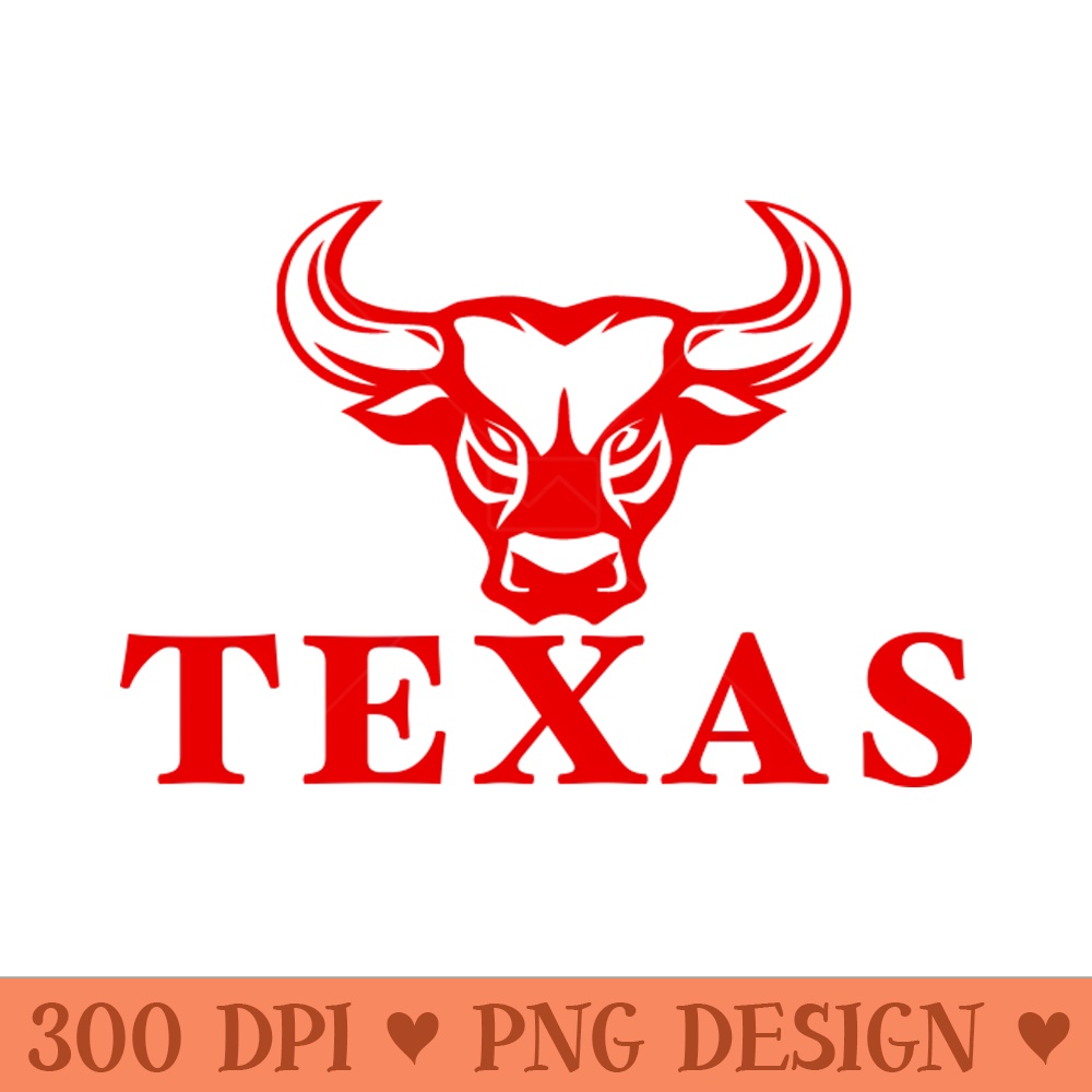 Texas Bull Design - PNG Download Pack - Unique