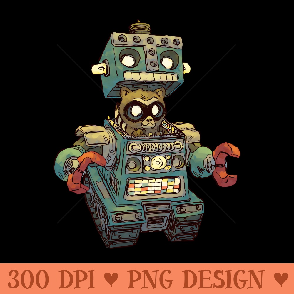 Our Raccoon Overlord - PNG Artwork - Professional Design