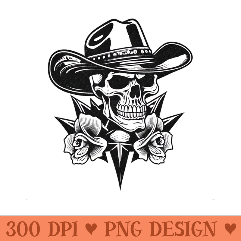 The Skull Cowboy Saga - Instant PNG Download - Customer Support