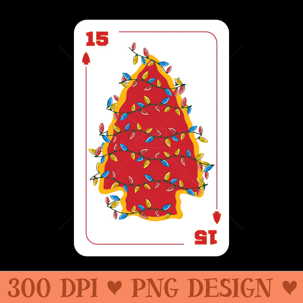 Chiefs Christmas, Playing Card Number - PNG Download Pack - High Quality 300 DPI