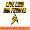 STAR TREK Live long and prosper 5.0 - Downloadable PNG - Variety