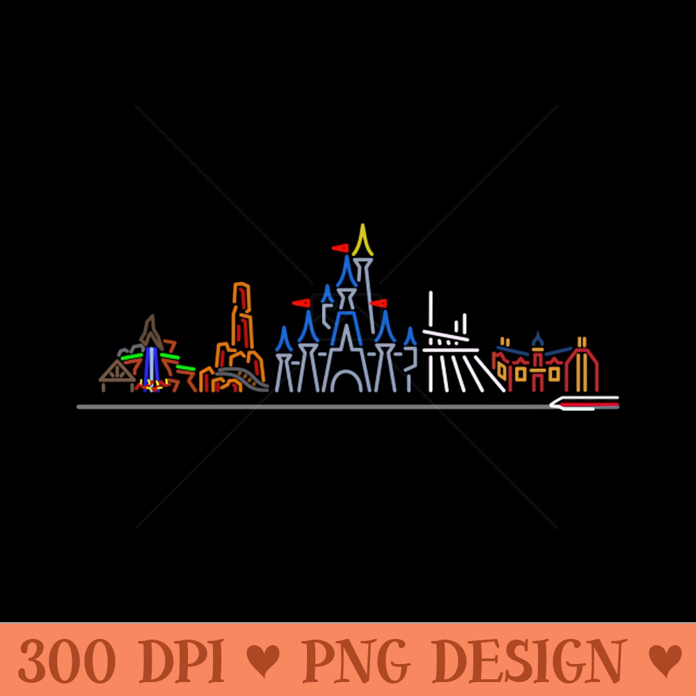 Magic Kingdom Monorail - PNG Illustrations - High Quality 300 DPI