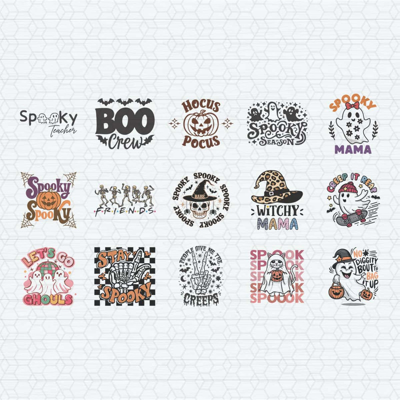 Retro Halloween SVG Ghost Halloween Hippie Bundle SVG.jpg