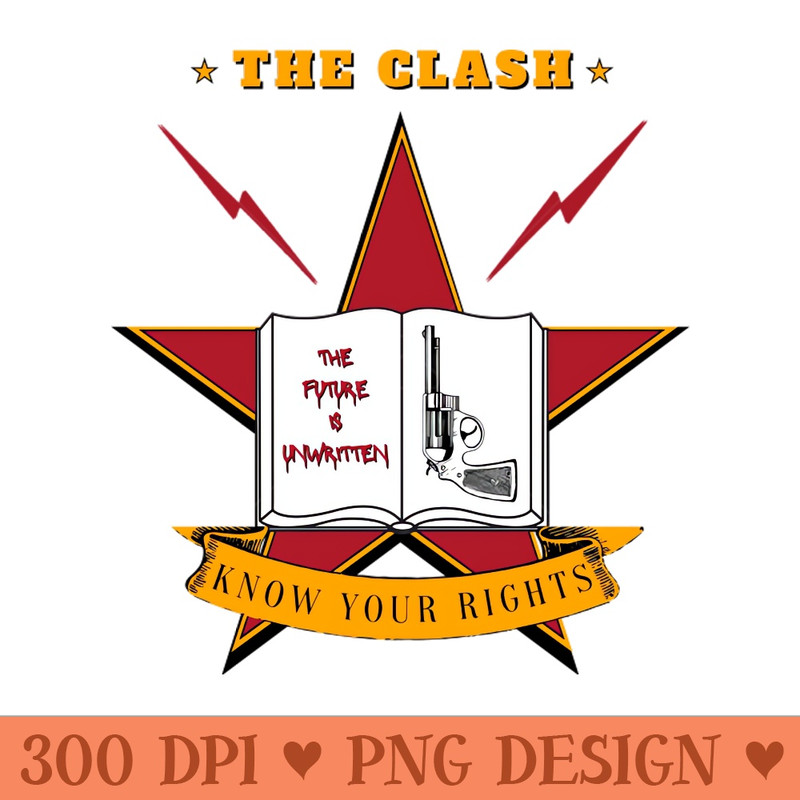The Clash - Know Your Rights Full Colour Original Fan Art Design - PNG Printables - Convenience