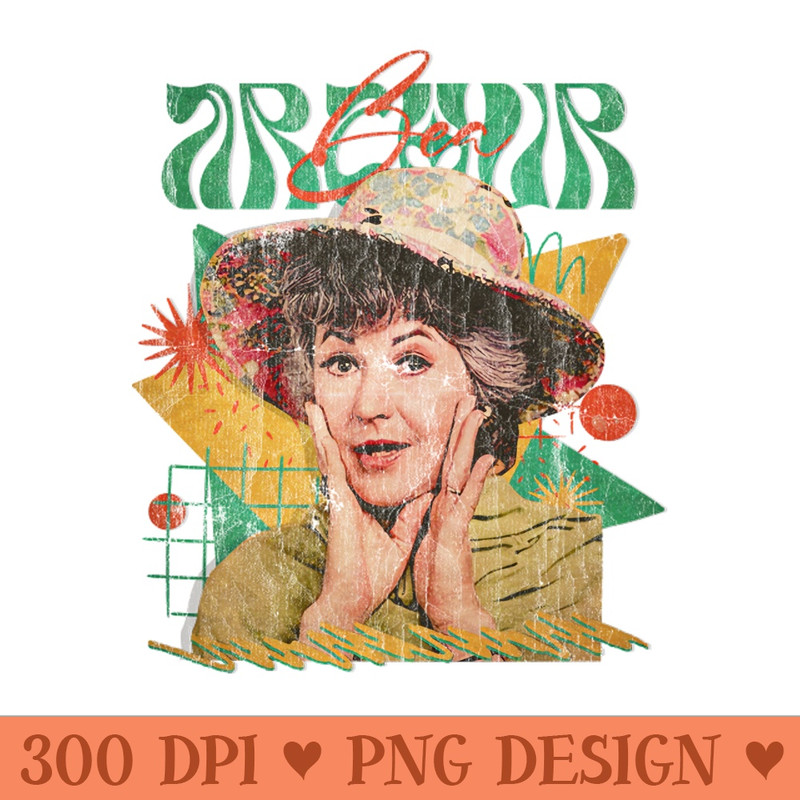 VINTAGE POP RETRO -Bea Arthur WOman- STYLE 70S - Sublimation PNG - Unique