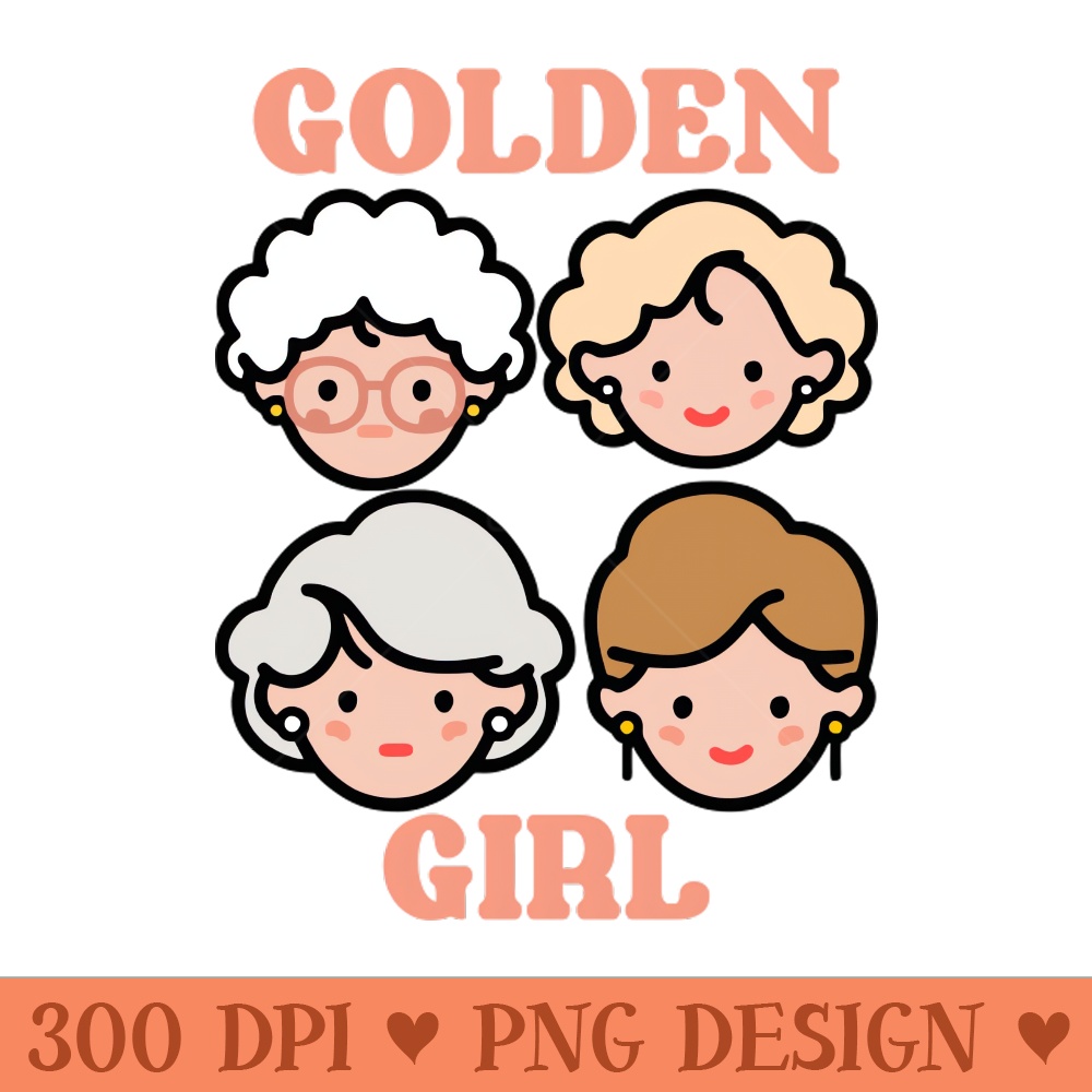 Golden Girls Cartoon Model - Digital PNG Files - Good Value