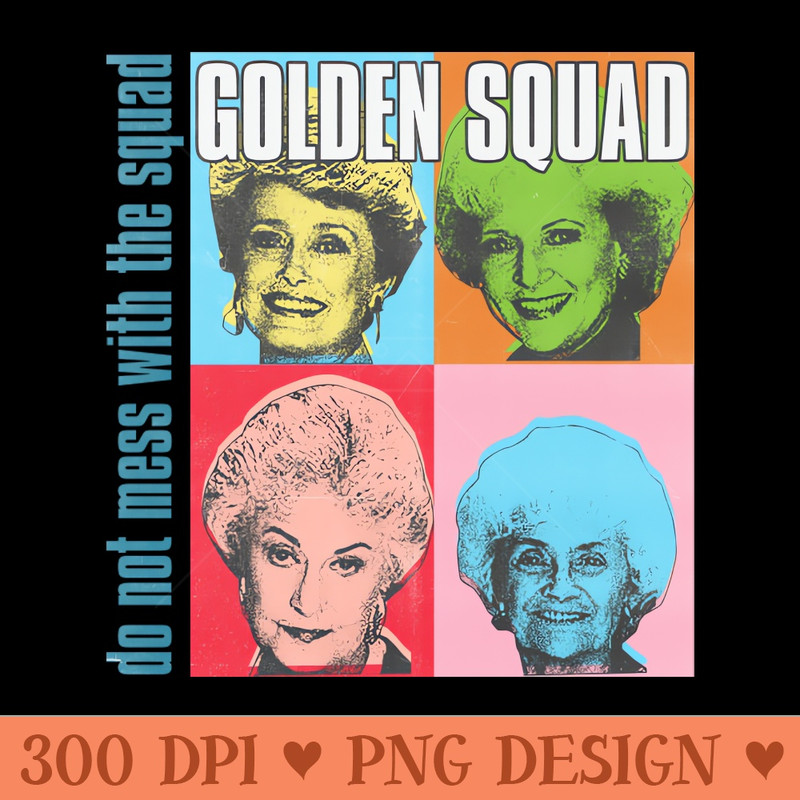vintage retro the golden squad pop art - PNG Download Bundle - Good Value