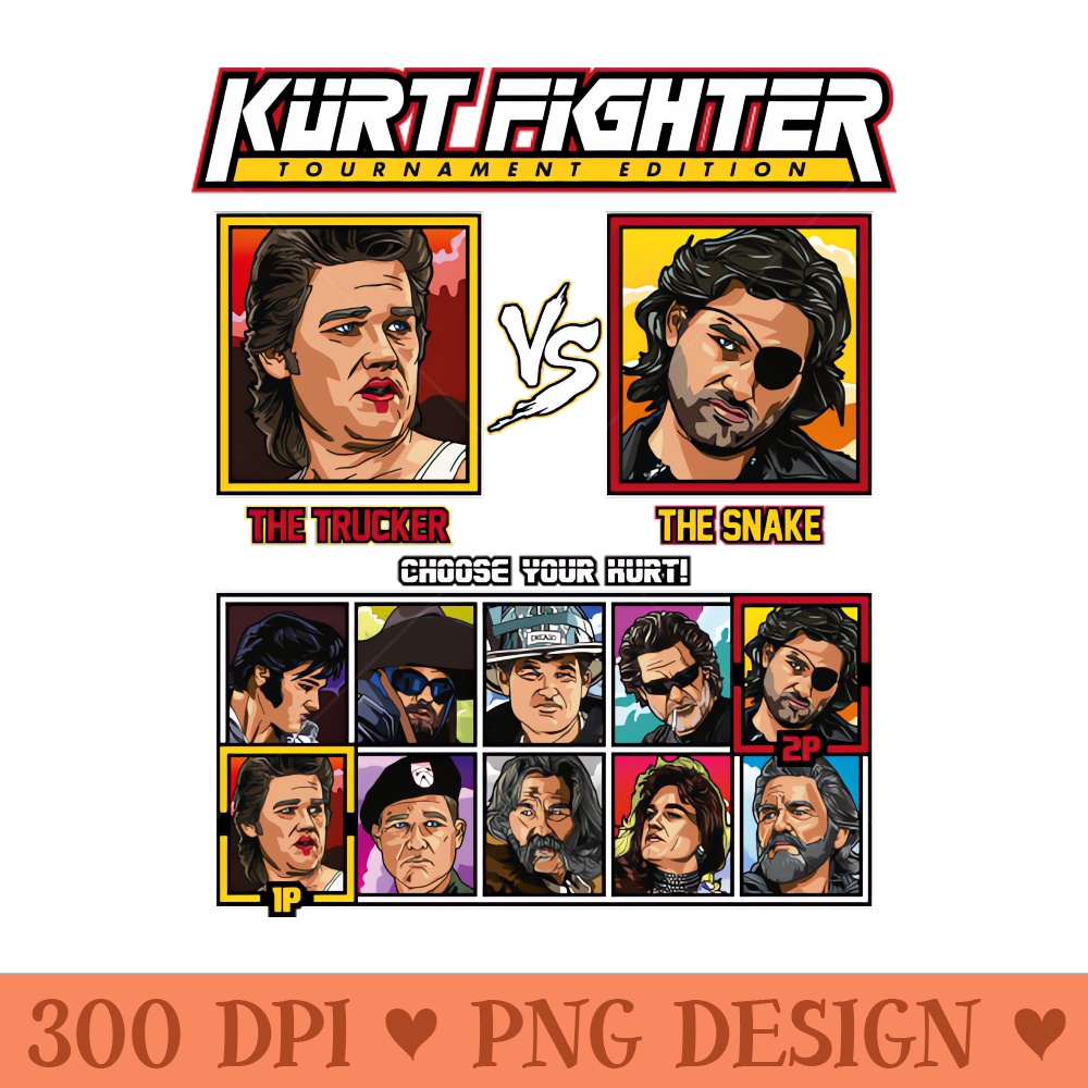 Kurt Russell Fighter - PNG Artwork - Customer Support