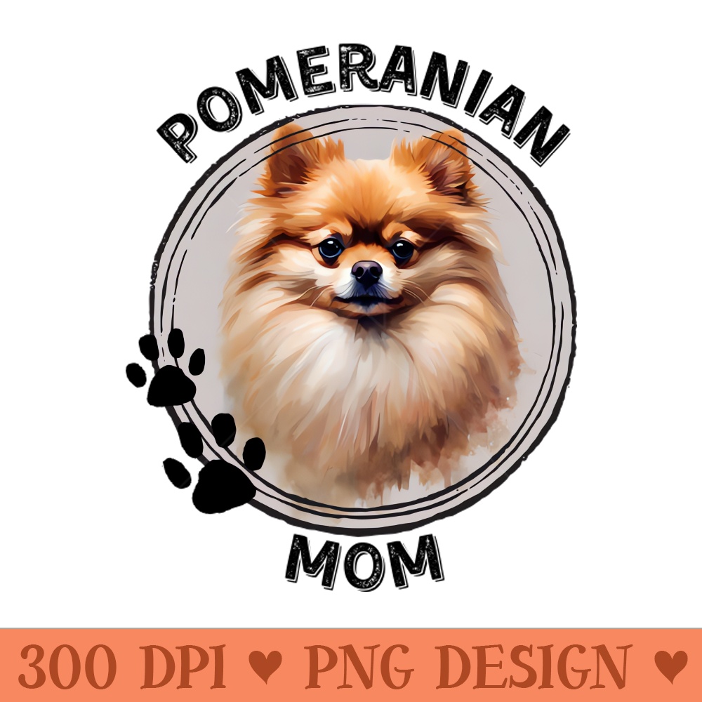 Pomeranian Pom Dog Mom Dog Breed Portrait - PNG Download Collection - Good Value