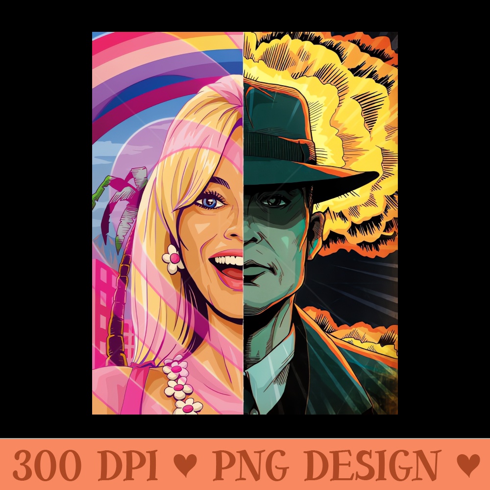 Barbie x Oppenheimer 2023 - PNG Design Downloads - Good Value