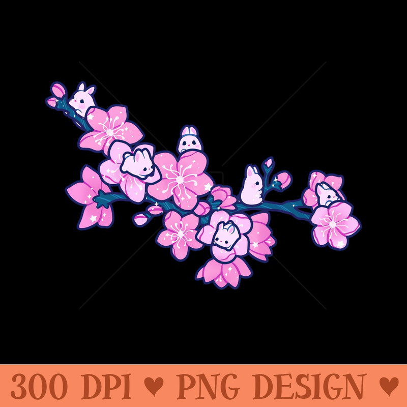 Sakura Bunnies - Sublimation PNG - Customer Support