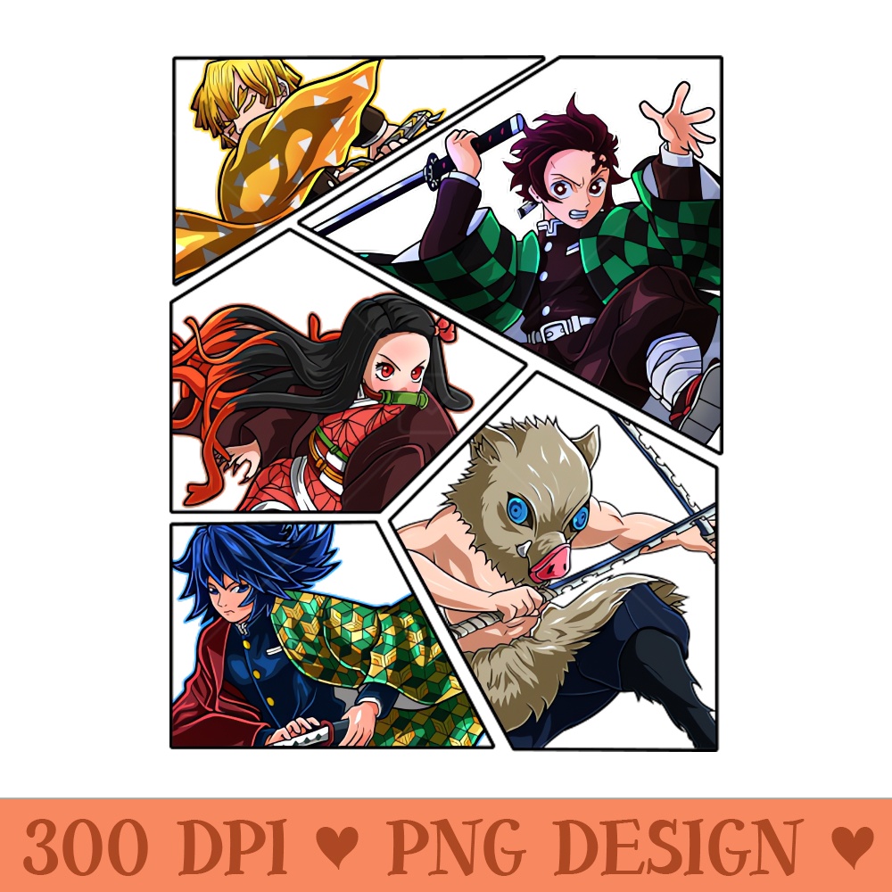 Demon Slayer Tanjiro Team Color - PNG Download Bundle - Variety