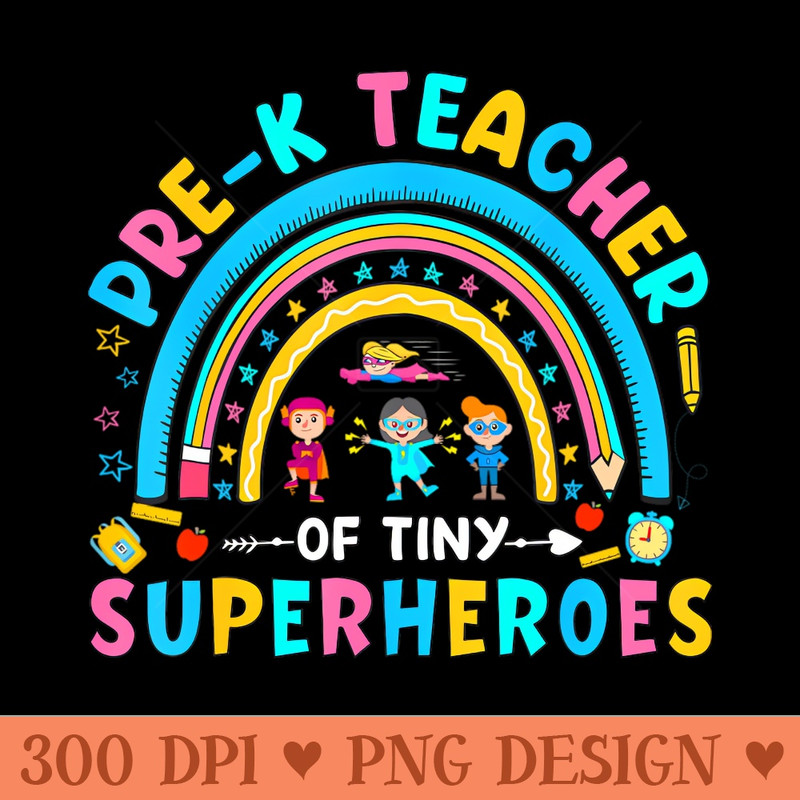 Prek Teacher Of Kergarten Back to School - Instant PNG Download - Convenience