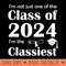 Lispe Not Just One of the Class of 2024 white lettering - Premium PNG Downloads - High Quality 300 DPI