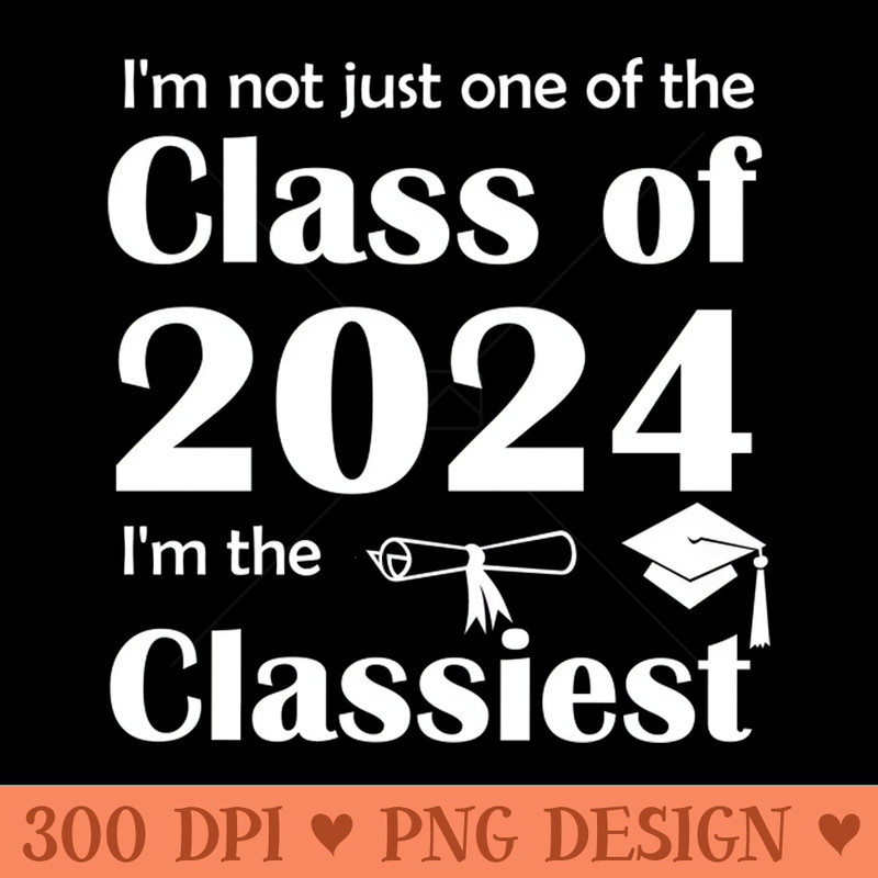 Lispe Not Just One of the Class of 2024 white lettering - Premium PNG Downloads - High Quality 300 DPI