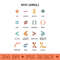 Math Symbols Educational Art in Muted Boho Rainbow Colors for Kids - High Quality PNG - Latest Updates