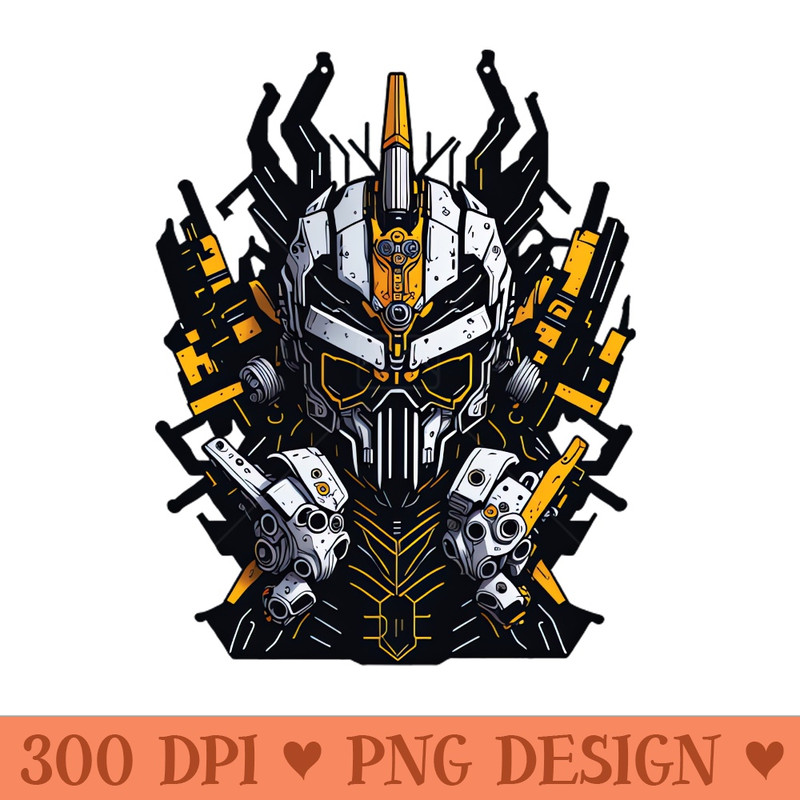 Mecha Skull S02 D57 - PNG Downloadable Art - Variety