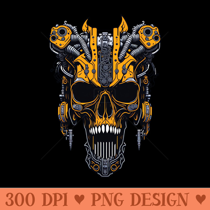Mecha Skull S03 D51 - PNG Downloadable Art - Latest Updates