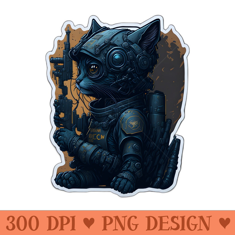 Mecha Cat003 - PNG Download Bundle - Convenience