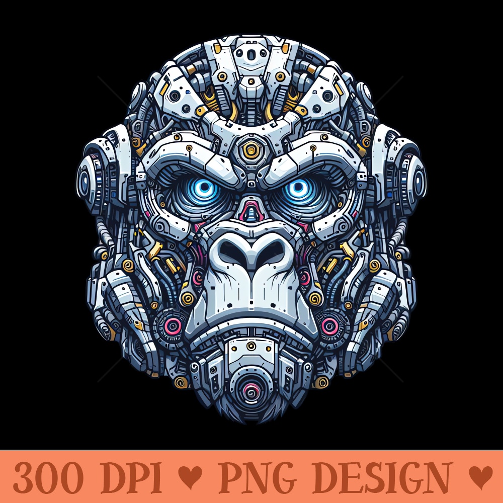 Mecha Apes S03 D45 - Digital PNG Art - Unique
