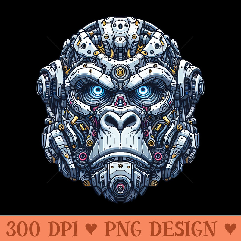 Mecha Apes S03 D45 - Digital PNG Art - Unique