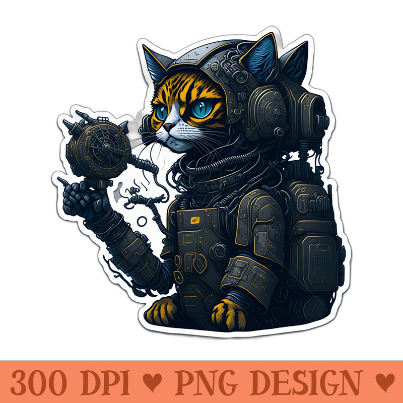Mecha Cat009 - PNG Design Downloads - Good Value