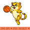Cute Cartoon Leopard Cat plays Basketball Kids - PNG Download Library - Popularity