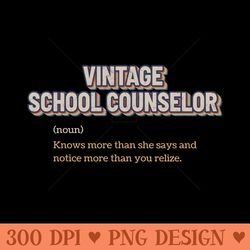 vintage school counselor vintage color - png design downloads