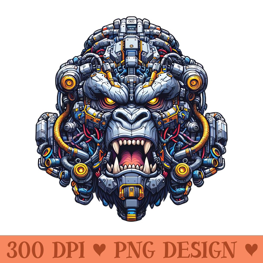 Mecha Apes S01 D26 - Downloadable PNG - High Quality 300 DPI