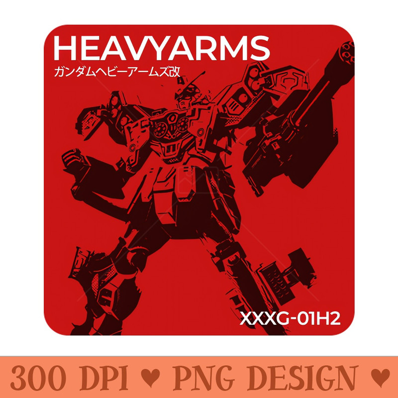 gundam heavyarms red stencil - PNG Download Collection - Convenience