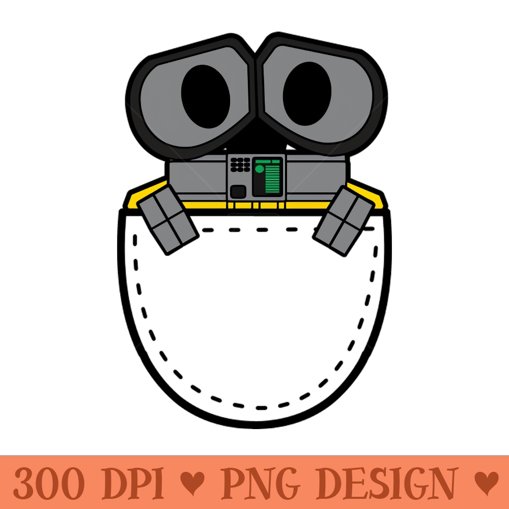 wall e in the pocket - PNG Designs - Professional Design