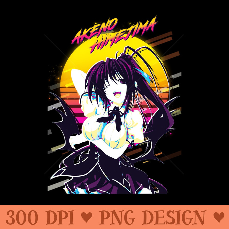 High School DxD Akeno Himejima - PNG Printables - Variety